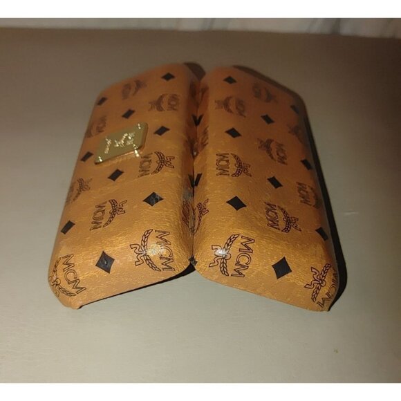 Munchen Vintage MCM Camel Brown Monogram Eyeglass Case Hard Shell 6x3x2 Leather - Picture 3 of 15